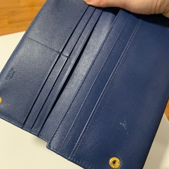 Prada Blue Saffiano Continental Wallet - Picture 6 of 6